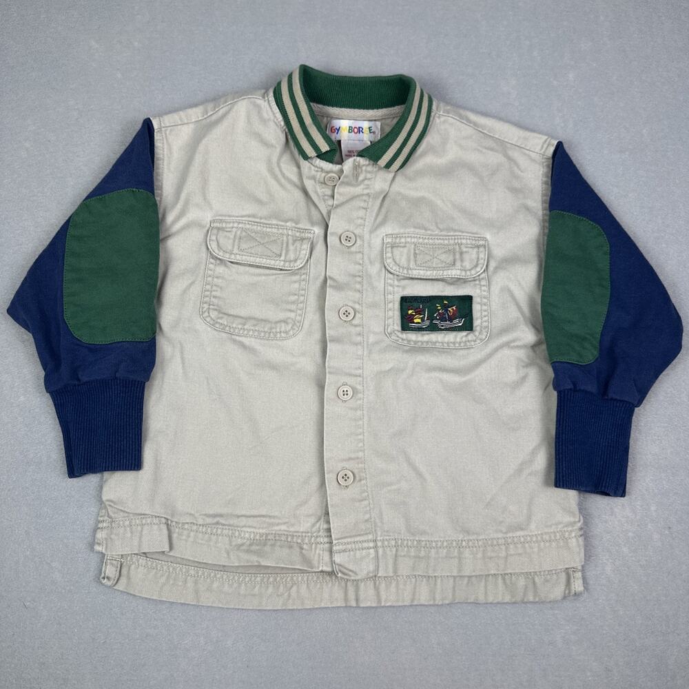 Vintage Gymboree Boat Collared Button Down Pocket Shirt Toddler Size Small